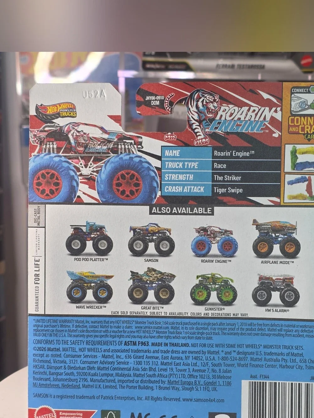 New 2026 Hot Wheels Roarin Engine Monster Truck